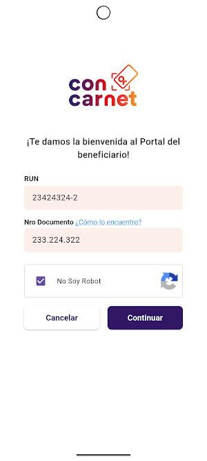 ConCarnet - Personas Screenshot 0