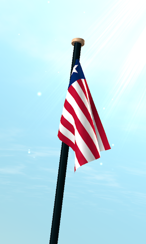 Liberia Flag 3D Free Wallpaper Screenshot 2
