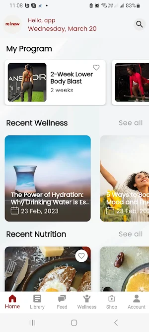 Renew Fitness Screenshot 1
