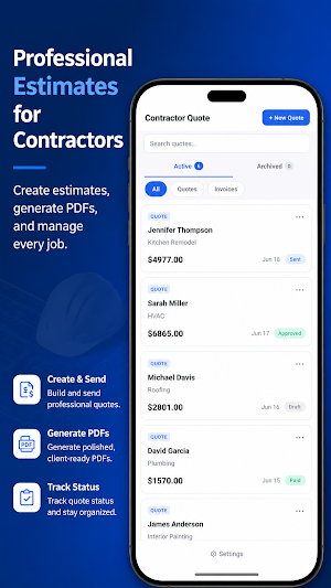 Contractor Estimate & Quote Screenshot 0