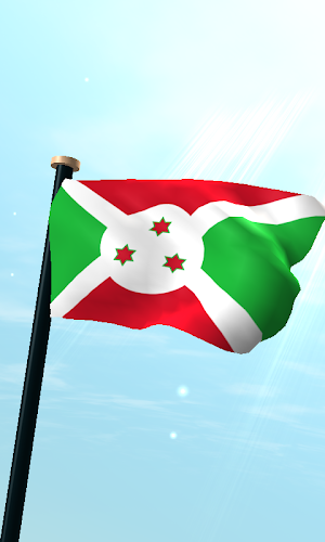 Burundi Flag 3D Live Wallpaper Screenshot 0