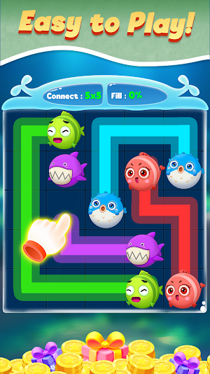 Connect Fish - Color Line Game Screenshot 1