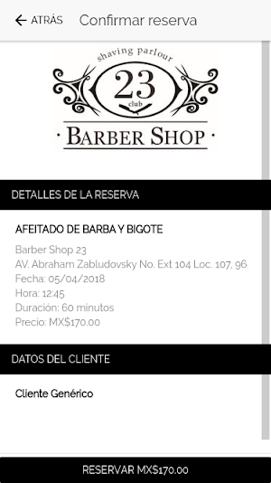 Club 23 Barbershop Screenshot 2