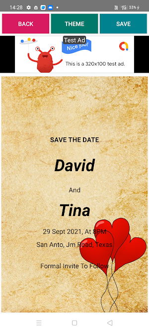 Save the Date Card Maker Screenshot 3