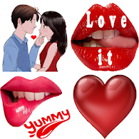 Lips, Kiss and Love Stickers