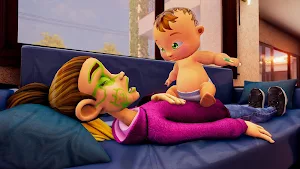 Virtual Baby Life Simulator - Baby Care Games 3D Screenshot 2