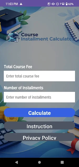 Course Installment Calculator Screenshot 2