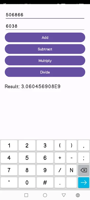 SimpleCalculator Screenshot 3