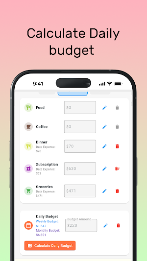 Saku - Daily money tracker Screenshot 1