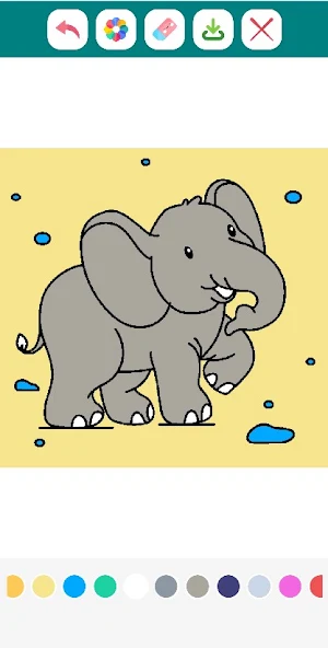 Cute Elephant Coloring Book Screenshot 0