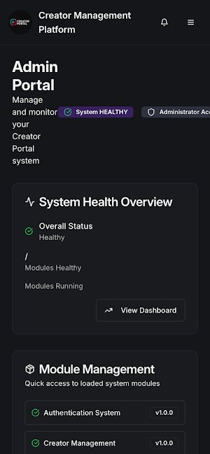 Creator Portal Screenshot 2