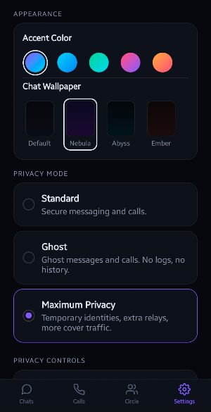 Ghostline: Chat & Calls Screenshot 2