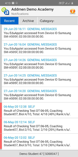 VSA-Digital Parent APP Screenshot 2