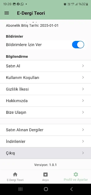 Teori E-Dergi Screenshot 2