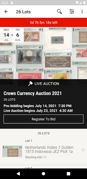 Crown Currency Auctions Screenshot 3