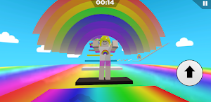 Rainbow Parkour sweet Girl Screenshot 2