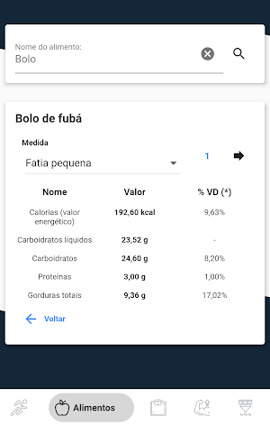 Calculadora de Calorias Screenshot 1