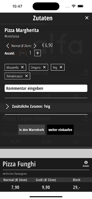 Alfa Pizza Screenshot 1