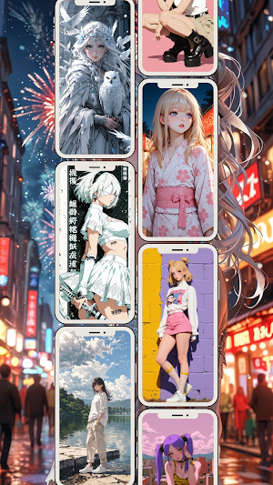 Beautiful Anime Girl Wallpaper Screenshot 2