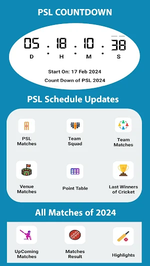 PSL Live Score Highlights 2024 Screenshot 0