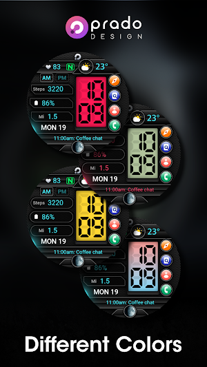 PRADO 62 Digital Watch Face Screenshot 3