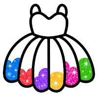 Glitter Coloring Book Painting