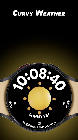 Curvy Weather - Watch face Screenshot 0