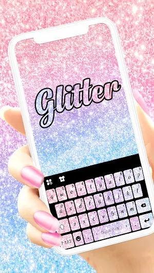 Glitter Gradient Keyboard Background Screenshot 0