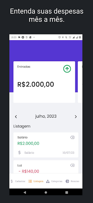 Controle financeiro - Simples Screenshot 0
