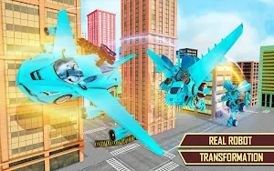 Flying Car Transform Robot Shooting Simulator Screenshot 2