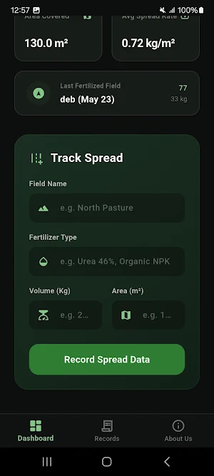 Fertilizer Spread Tracker Screenshot 1