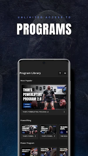 THOR’S TRAINING APP Screenshot 1
