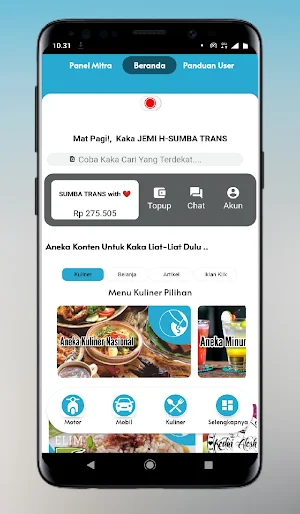 SUMBA TRANS - Ojek dan Kurir Online Sumba Screenshot 0