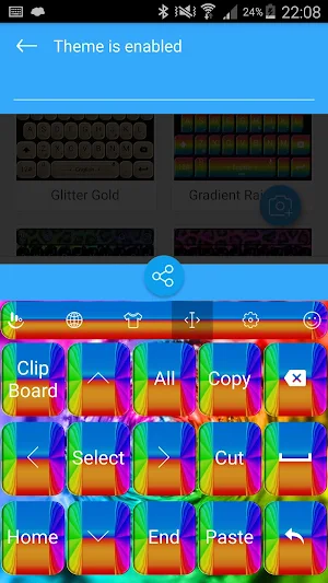 Keyboard Theme Shading Rainbow Screenshot 3