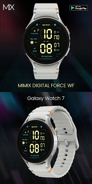MIMIX Digital Force Watchface Screenshot 0