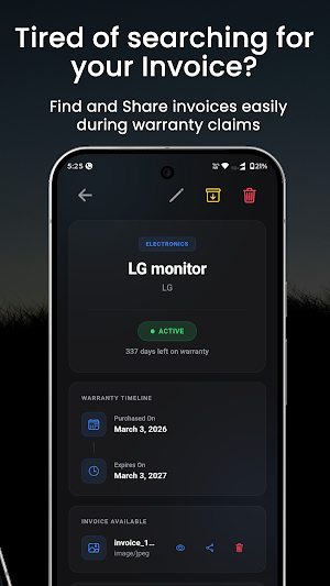 Warranty Tracker Screenshot 1