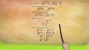 Equations Containing Radicals Screenshot 2