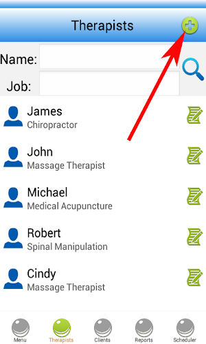 Massage Scheduling Software Screenshot 1