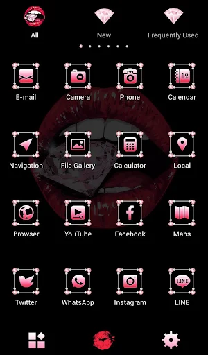Cute Wallpaper Diamond x Lips Theme Screenshot 2