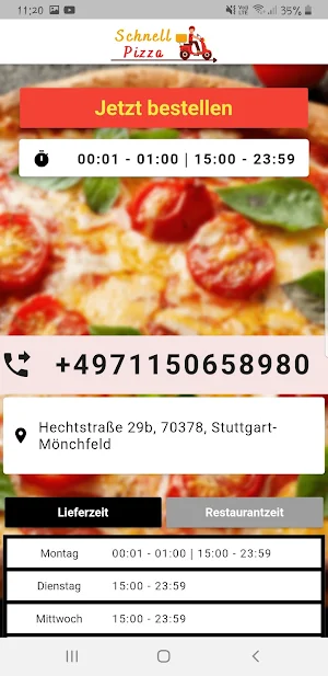 Schnell Pizza Mönchfeld Screenshot 1