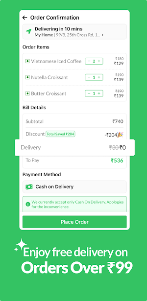 Swish: 10-Min Food Delivery Screenshot 2