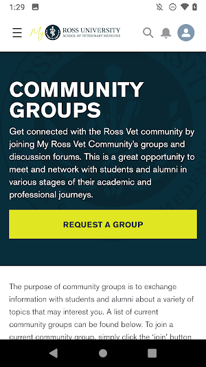 My Ross Vet: Student Portal Screenshot 1