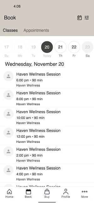 Haven Wellness AU Screenshot 1