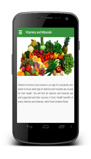 Vitamins Functions Screenshot 0
