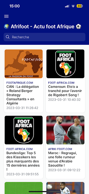 Afrifoot - Actu Foot Afrique Screenshot 0