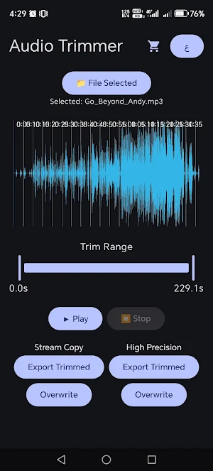 Audio Cutter - Trimmer Screenshot 0