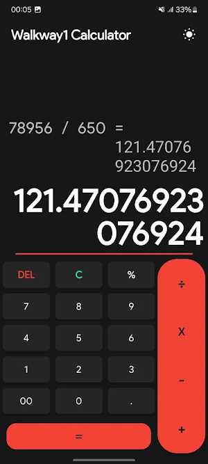 Walkway1 Calculator Screenshot 3