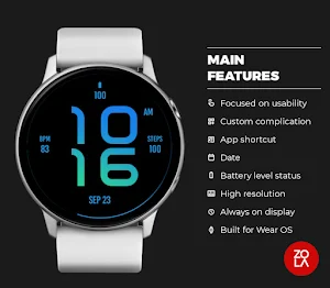 Stylish Tosca Blue Watch Face Screenshot 1