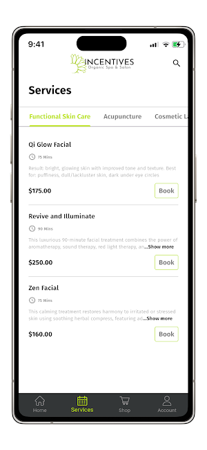 Incentives Organic Spa & Salon Screenshot 1