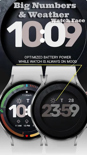 Big No., Weather - Watch Face Screenshot 2